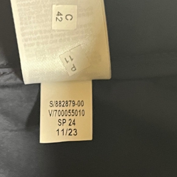 Banana Republic Pleated Wide Leg Belted Trousers Womens 8 Navy Blue New - Picture 9 of 11